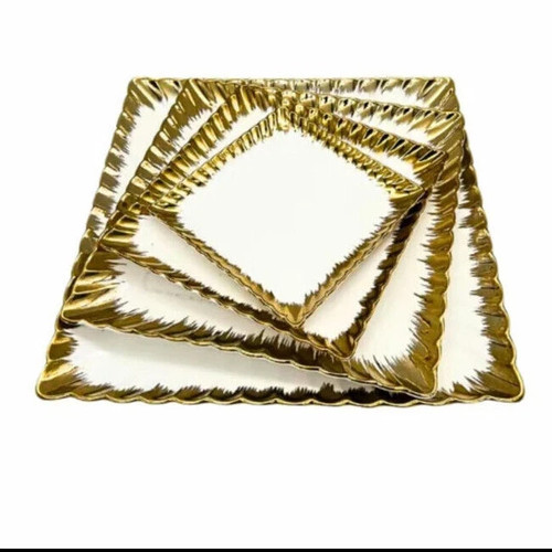 Elegant gold rim ceramic - gold,