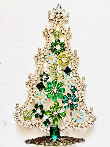 Rhinestone xmas tree stand - xmas,
