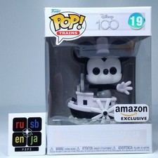 Funko Pop! Trains Disney 100 Mickey In Steamboat Car Amazon Exclusive #19