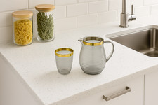 White Sparkle Laminate kitchen