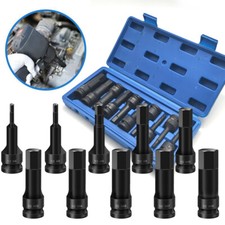 Impact Allen Key Hex 1/2" Drive Bit Socket Set H4 - H19 Bits 10pc