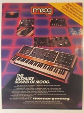 Vintage Magazine Advertisement For MOOG MemoryMoog Synthesizer 1980s