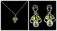 Silver Earring Pendant Peridot