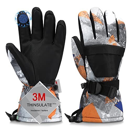 Ski gloves waterproof warm - gloves,