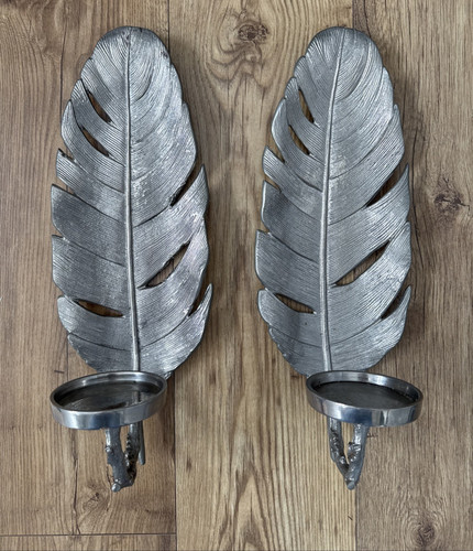Feather wall sconce candle - feather,