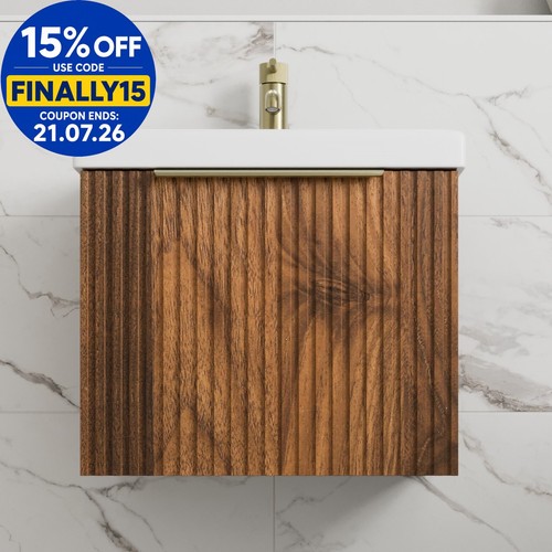 Fluted 500mm bathroom vanity - 500mm,