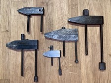 VINTAGE ENGINEERS CLAMPS PARALLEL TOOLMAKERS CLAMPS X 5 ENGINEERING OLD TOOLS