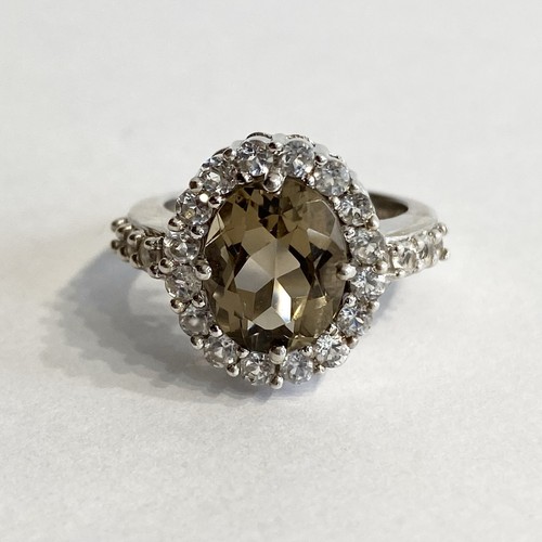 Smoky quartz ring 925 - ring, sterling