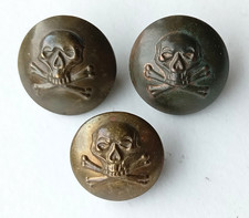 3 x Genuine Victorian 17th Lancers (Death or Glory) Brass Uniform Buttons