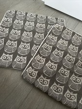 2 Textured Cushion Covers Owl