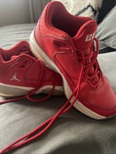 Red Jordan Trainers Junior Size 3.5 Used But Great Condition No Box