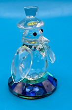 Glass Crystal Art - Penguin in a Top Hat - Vintage - VGC - 2” Inch