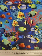 3 Metres  Tropical Fish Fabric  100% Premium Quilting Patchwork Cotton  