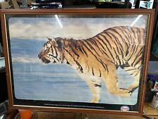Esso North Sea Oil Poster Tiger 1970/80’s Original Framed