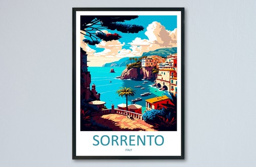 Sorrento travel print - sorrento, art