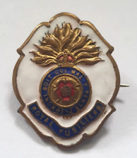 WW1 Royal Fusiliers Brass & Enamel Sweetheart Brooch Badge. British Army KC