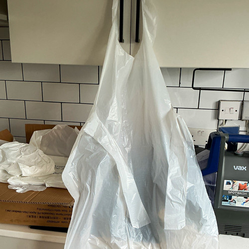 White polyethylene disposable - white,
