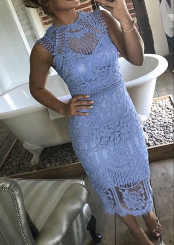 Lipsy vip embroidered - vip, midi