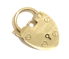 Vintage 9ct gold Heart Padlock