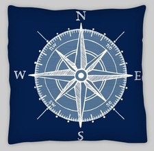 Compass Cushion Cover 18x18