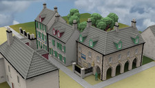 WW2 Battle of Caretan Normandy 1944 20mm buildings terrain houses shops walls