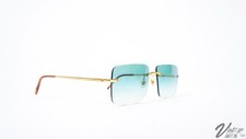 Rimless Cartier with Green ? Gradient Lenses 