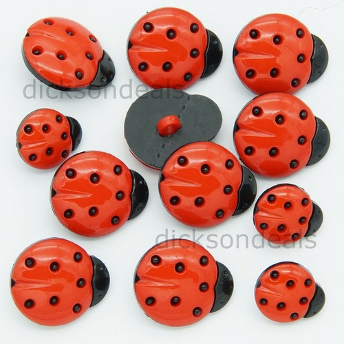 Ladybird buttons red - ladybird,
