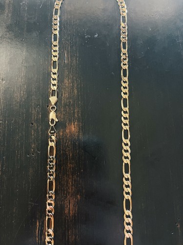 Men 14k gold stamped - gold, figaro