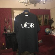 Dior x Judy Blame Black Safetypin T-Shirt Size L Oversized Embroidery