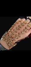 Stunning Hand Chain Panja Ring Bracelet Kundan Indian Pakistani Red Wedding