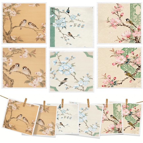 6pack bird flower swedish - flower,