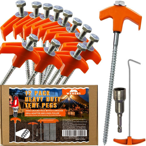 Tent pegs metal - duty,, 12