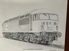 BR Heritage Diesel Locomotive Drawings Fully Mounted.