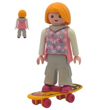 Playmobil Pink/White Skater Figure Skate City Park Loose