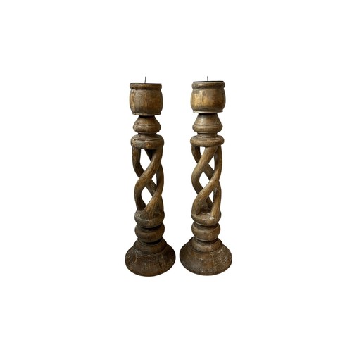 Antique pair vintage wooden - of,
