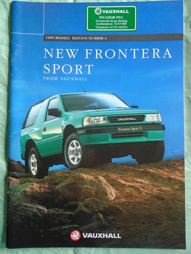 Vauxhall frontera sport range - vauxhall,