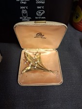 Ciro Gold Plated Lily Of Valley Pearl Brooch