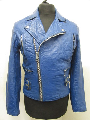 Vintage blue leather - 70's,