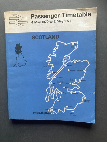 Vintage passenger timetable - br,