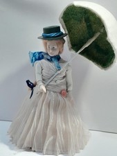 Dolls house miniature 1:12 ARTISAN doll .Woman with a Parasol - Madame Monet 