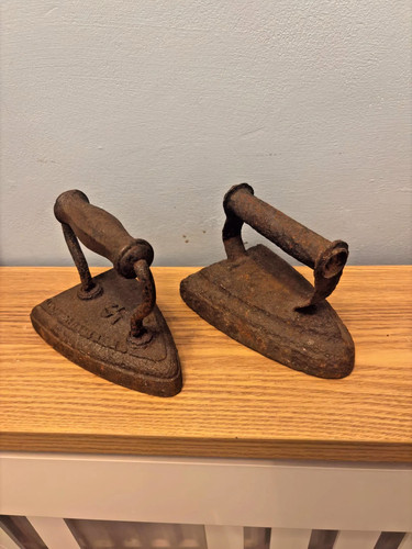 Antique pair cast iron flat - antique, of