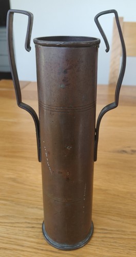Ww1 british trench art vase - trench,