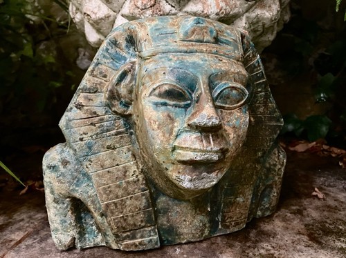 Antique carved stone egyptian - carved,
