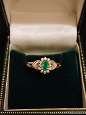 18ct Gold Emerald & Diamond