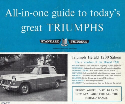 Triumph tr4 roadster herald - triumph,