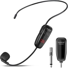 XIAOKOA Wireless Microphone Uhf Wireless Microphone Headset 50M Transmission