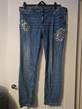 Blue 73 - ladies floral jeans