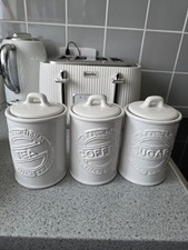 The Old Pottery Company Tea/Coffee/Sugar Containers
