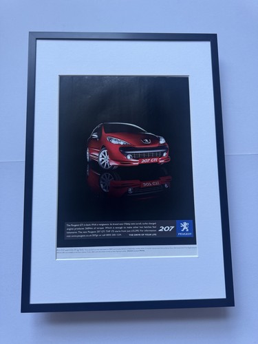 Framed vintage peugeot 207 - framed,
