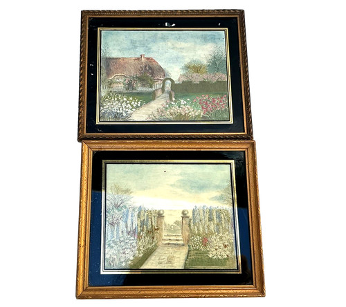 Two antique framed - two,